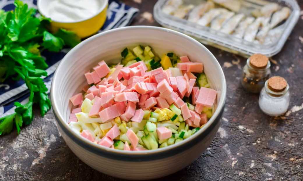 Okroshka au hareng - Étape 5