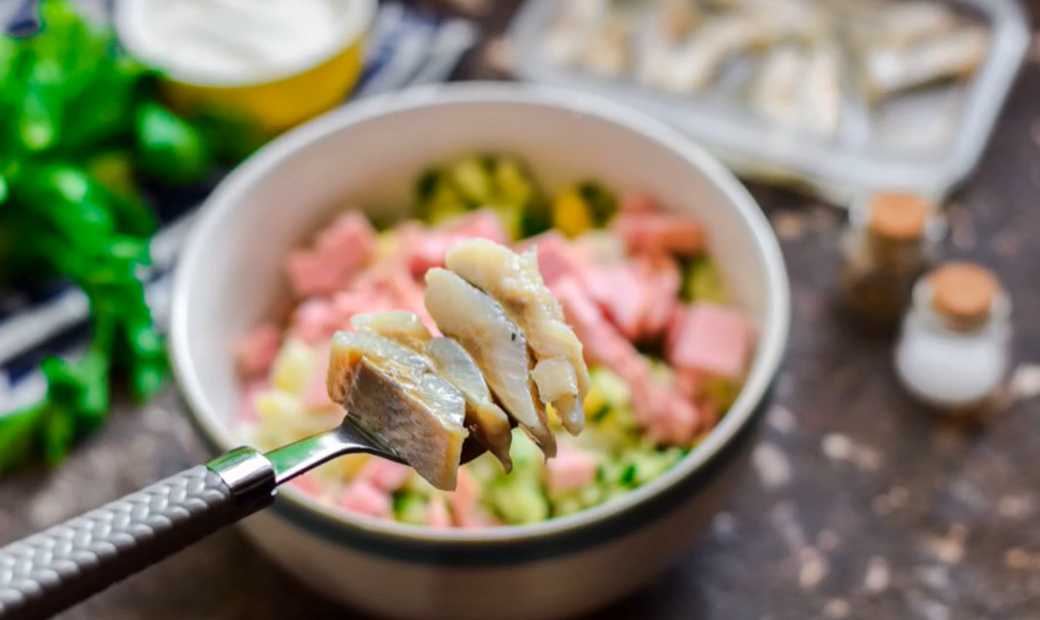 Okroshka au hareng - Étape 6