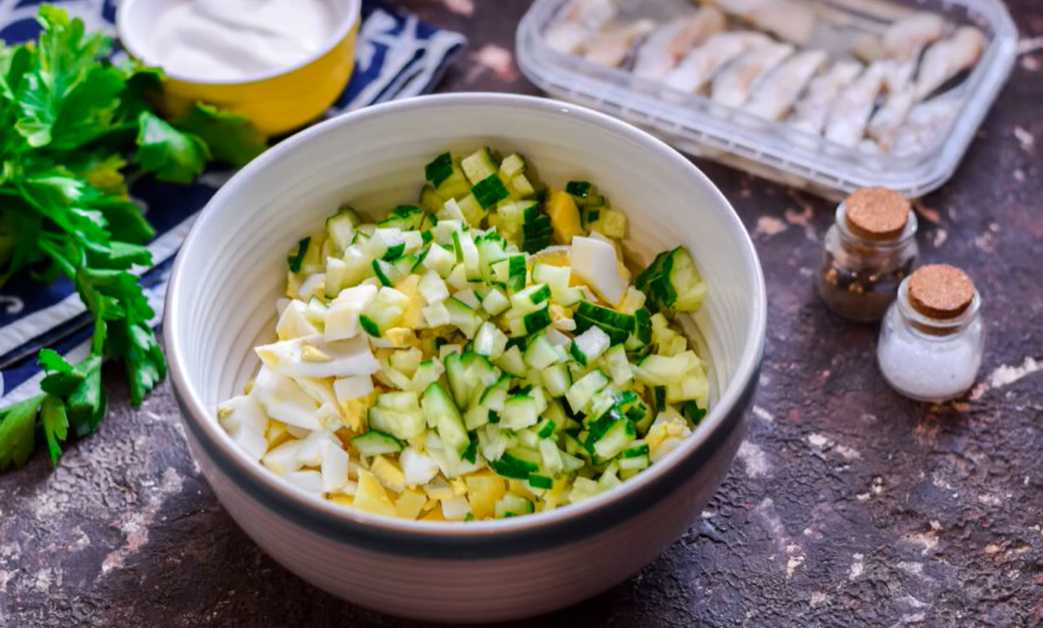 Okroshka au hareng - Étape 4