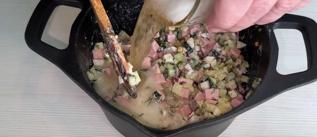 Okroshka à la bière - Étape 6