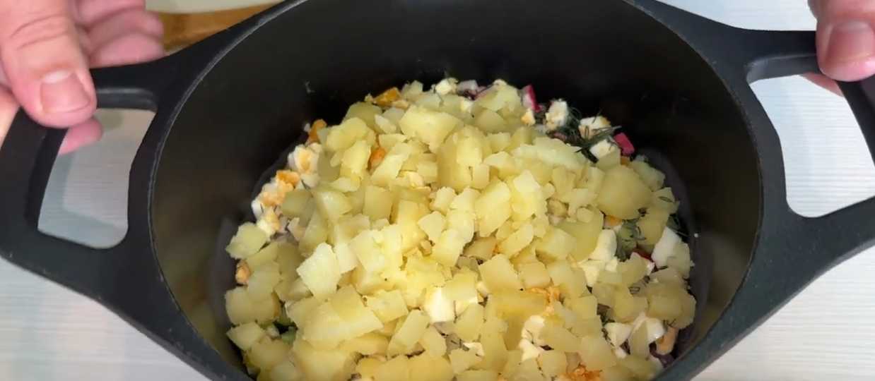 Okroshka à la bière - Étape 4