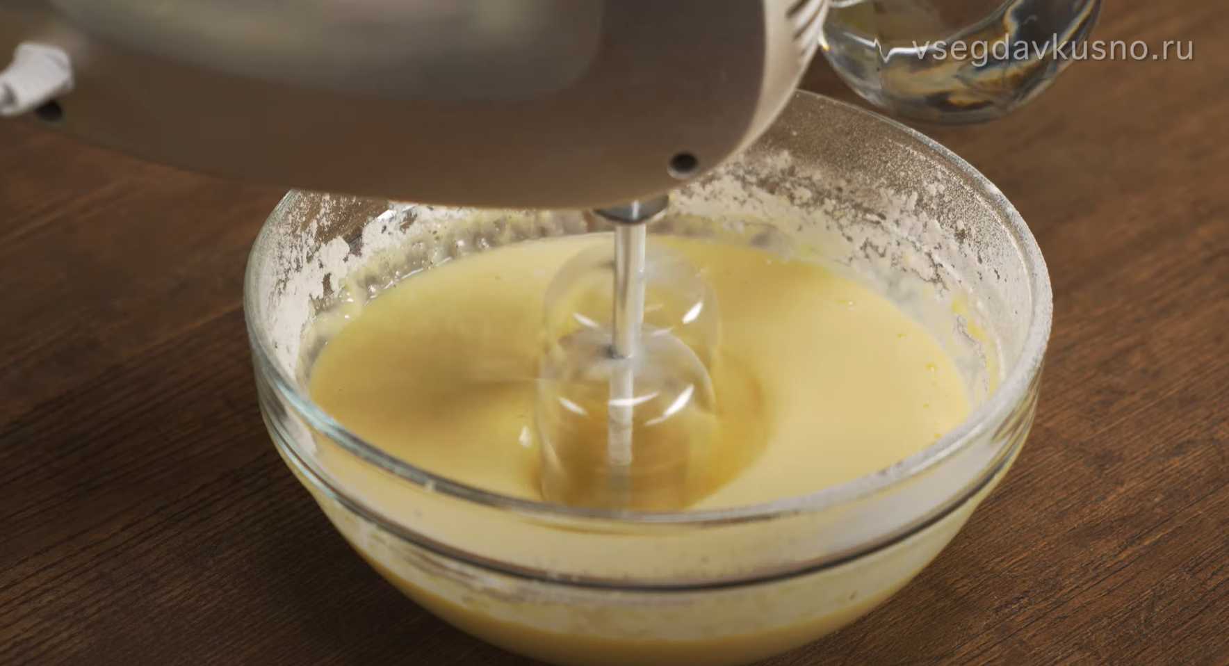 Crêpes à la crème anglaise avec du lait - Étape 3