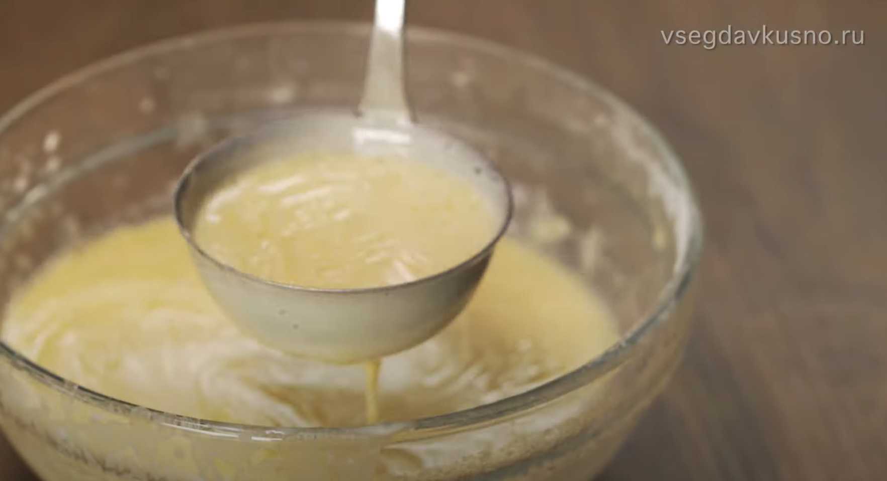 Crêpes à la crème anglaise avec du lait - Étape 7