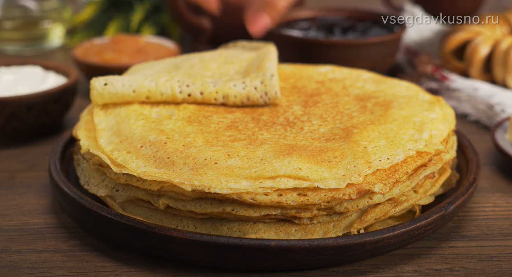 Crêpes à la crème anglaise avec du lait - Étape 9
