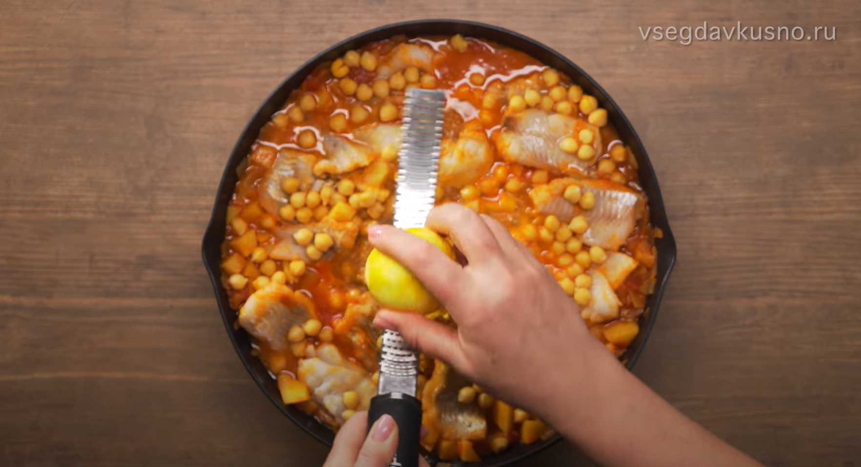 Ragoût de poisson espagnol aux pois chiches - Étape 10