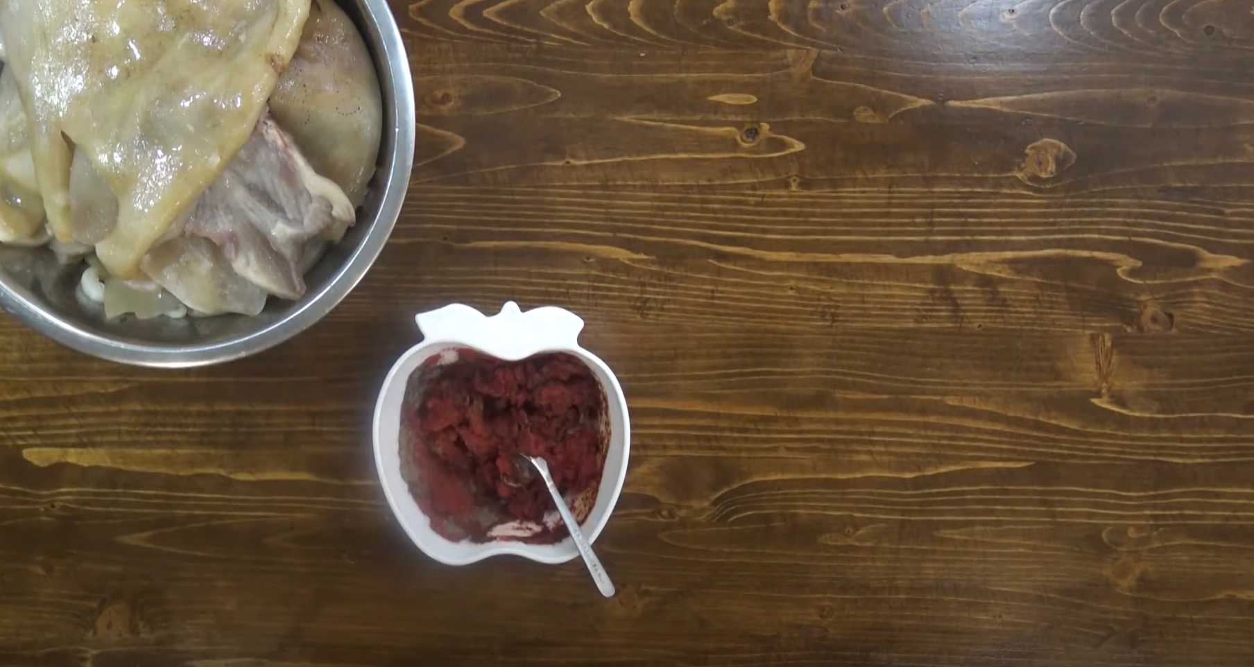 Apéritif de couenne de porc « Caractère masculin » - Étape 6