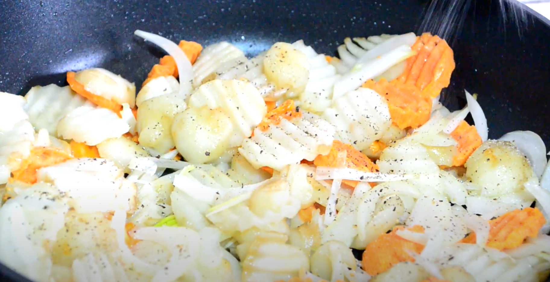 Artichauts de Jérusalem frits aux légumes - Étape 6