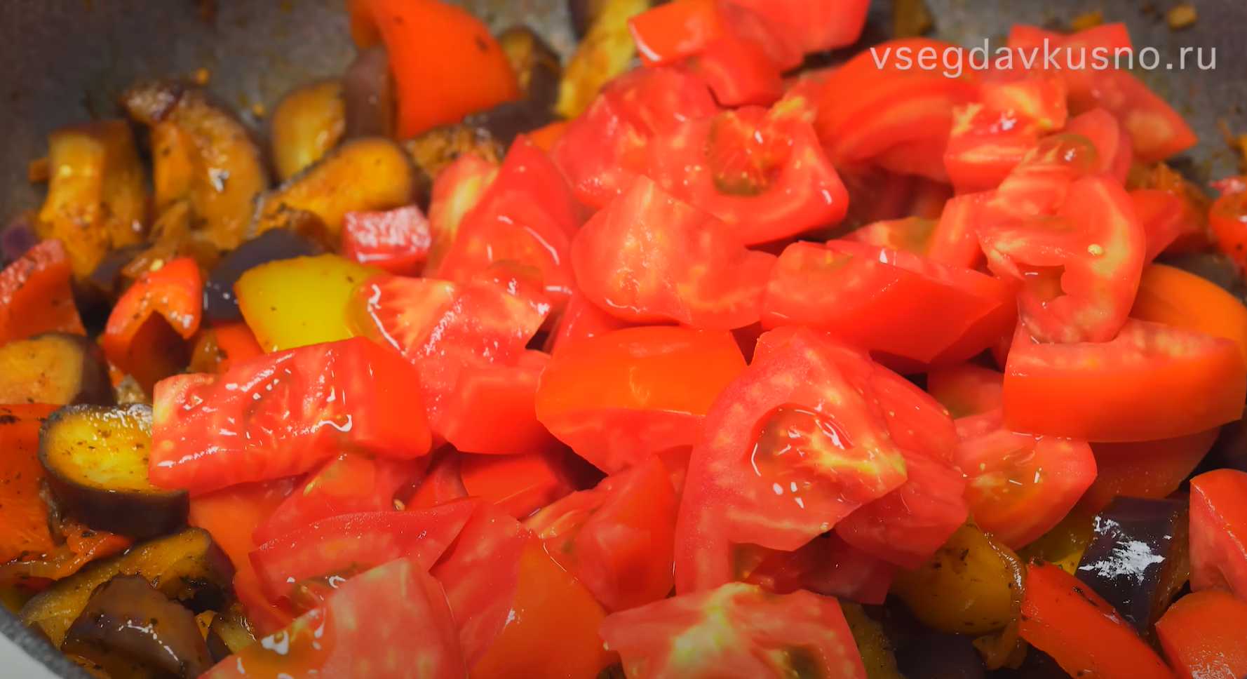 Aubergines sautées aux tomates - Étape 14