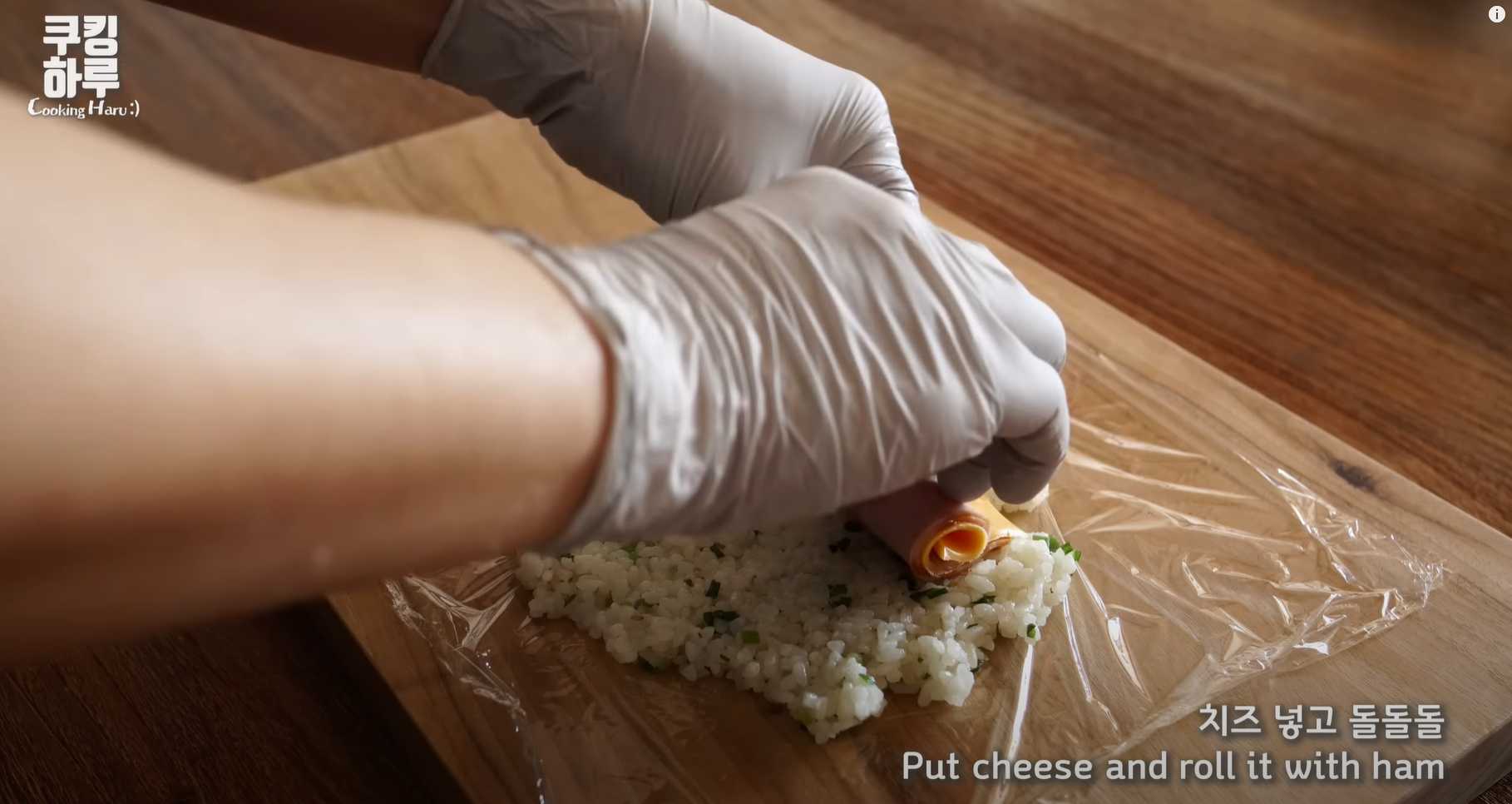 Rouleaux de printemps au riz et aux œufs avec du bacon - Étape 7