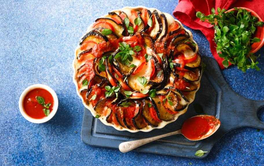 Recette : Aubergines au fromage et aux tomates poêlées