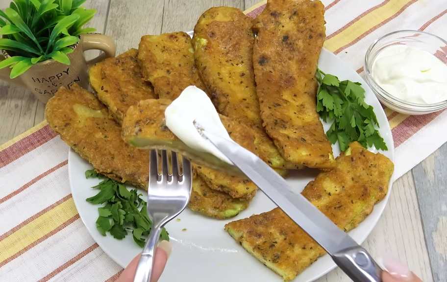 Recette : Courgettes frites au fromage et aux œufs