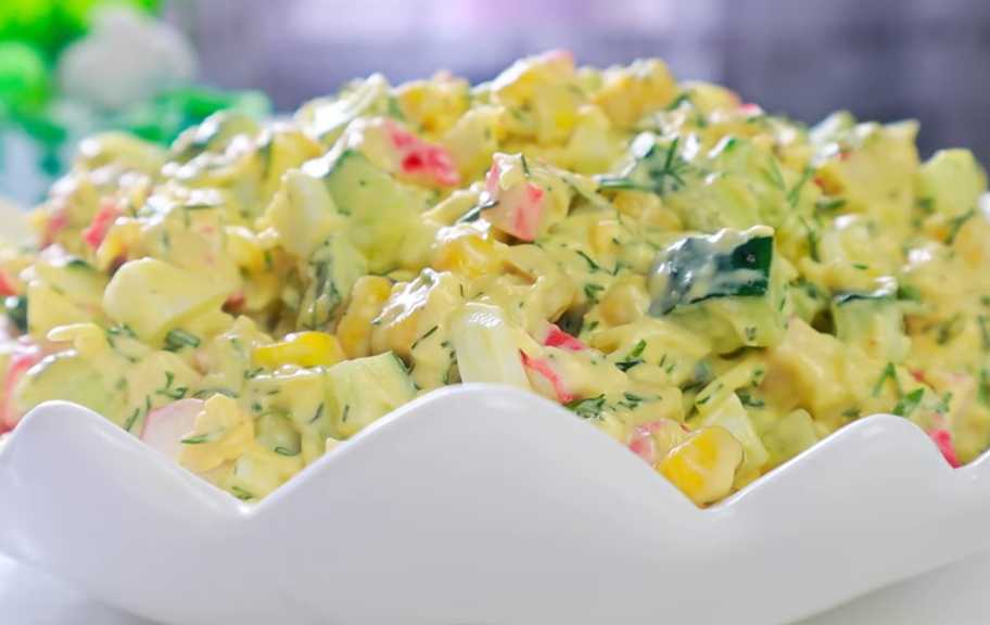 Recette : Salade de crabe au maïs