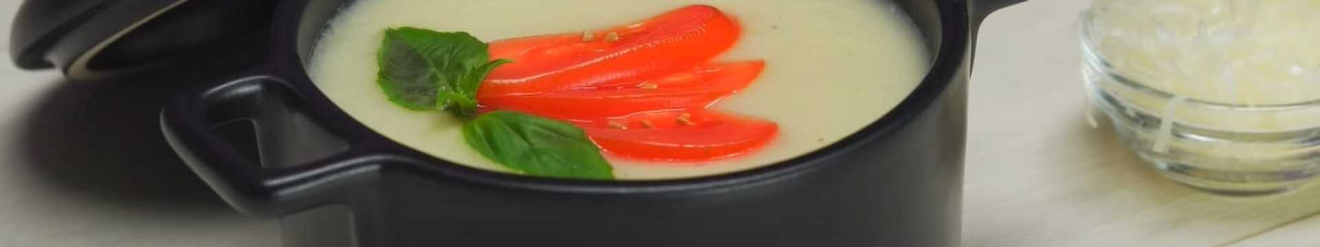 soupe à la purée de chou-fleur