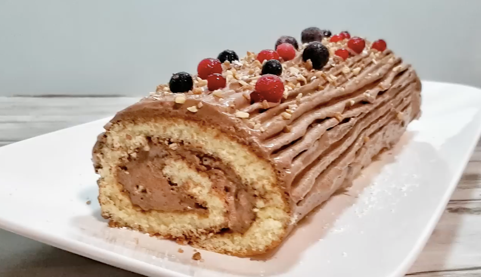 Image du plat : Bûche de Noël roulée