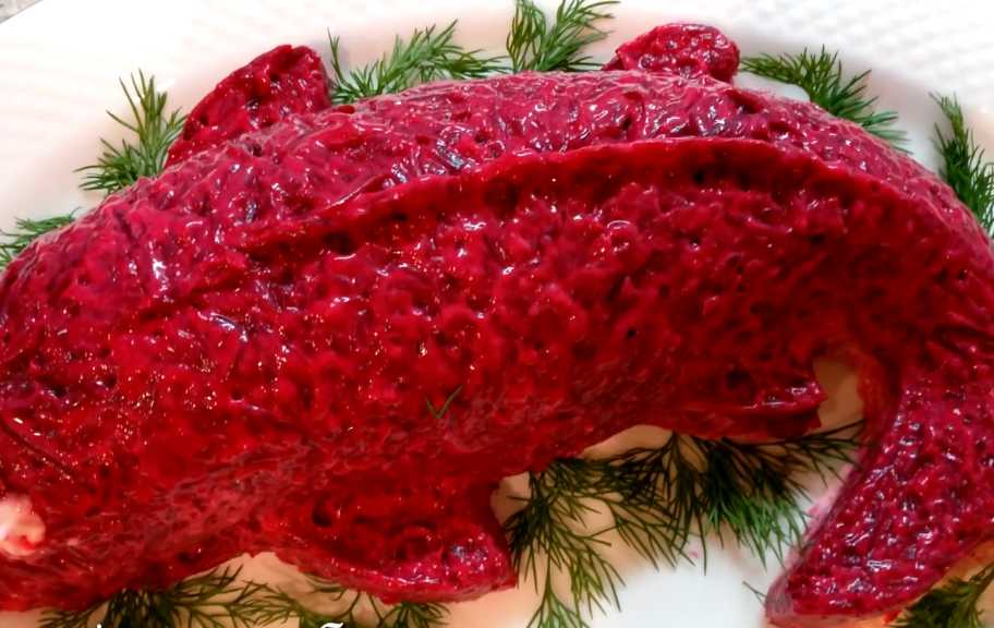 Recette : Hareng enrobé d'une fourrure en forme de poisson