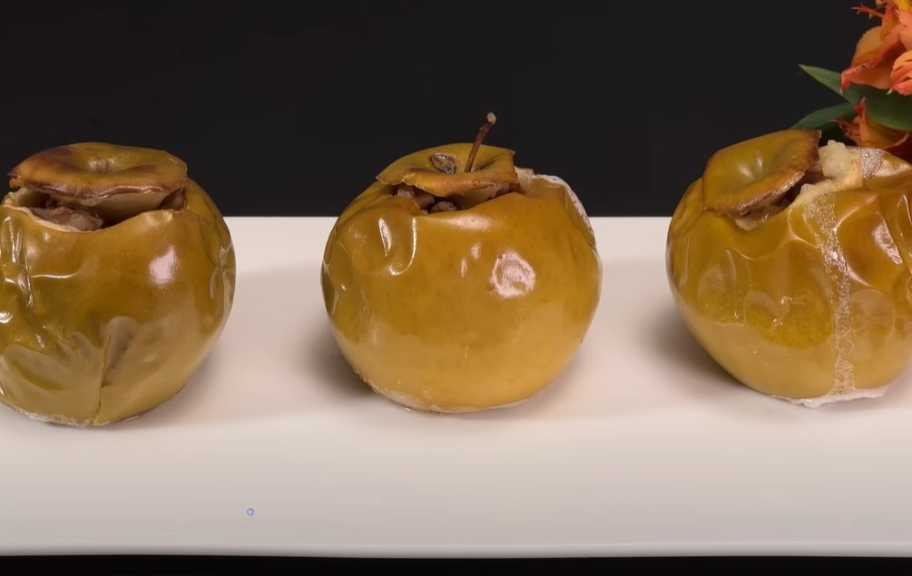 Recette : Pommes au four aux noix et aux raisins secs