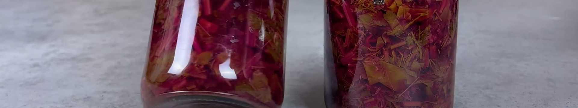 feuilles de betterave marinées