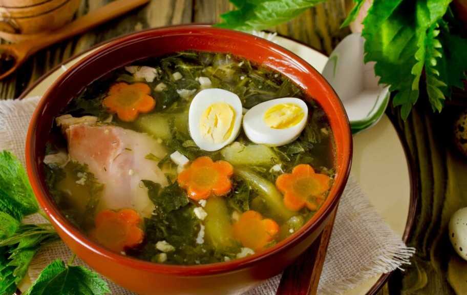 Recette : Soupe au poulet et aux orties