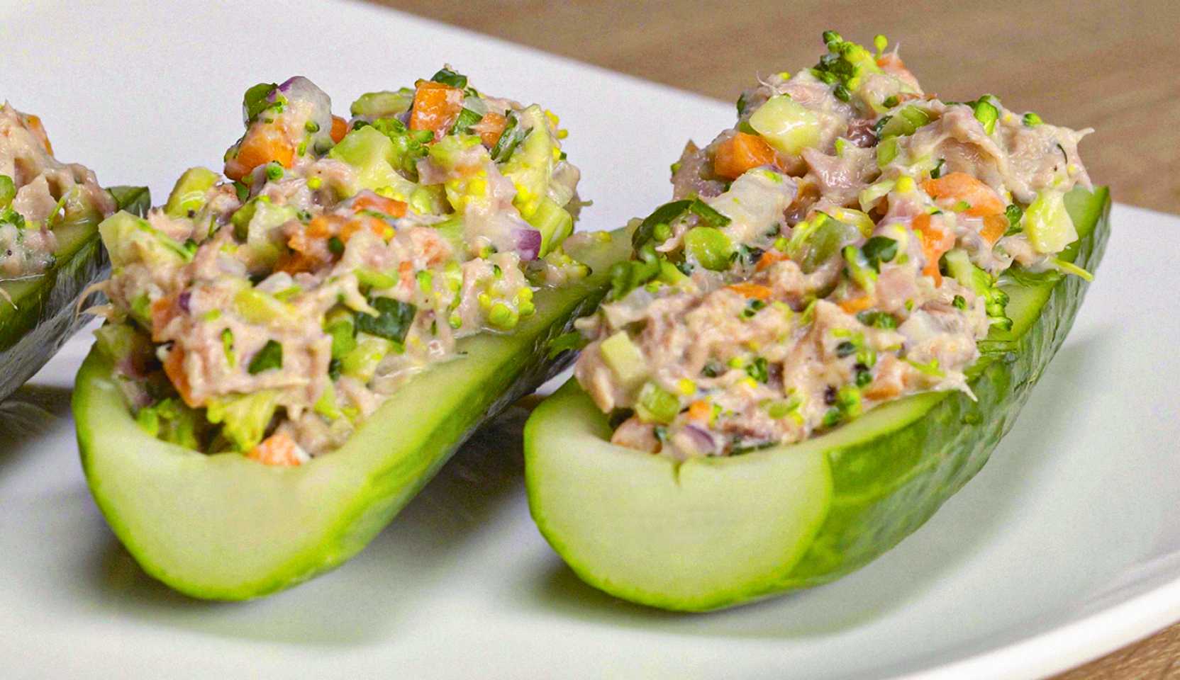 Image du plat : Salade festive au thon et concombre