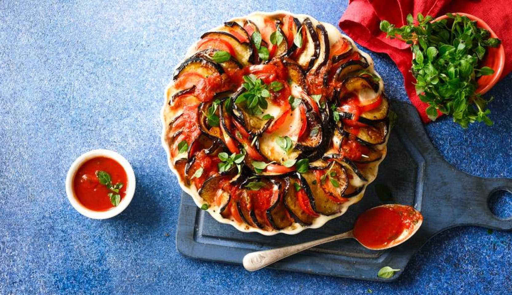 Image du plat : Aubergines au fromage et aux tomates poêlées