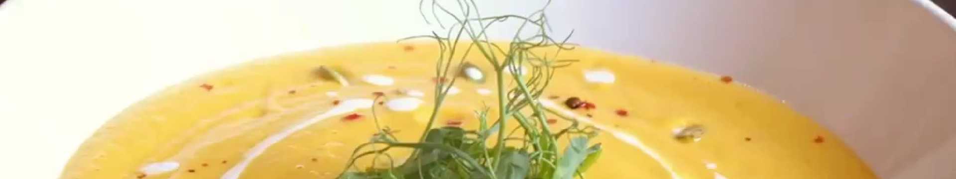 Crème de potiron au lait de coco