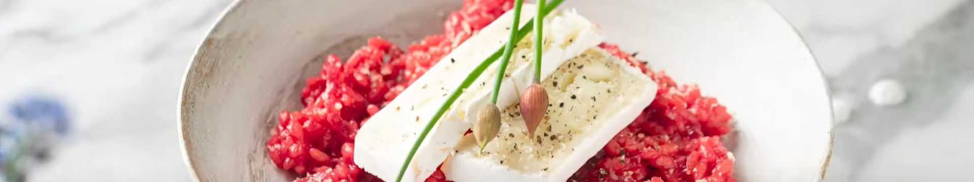 Risotto à la betterave et au brie