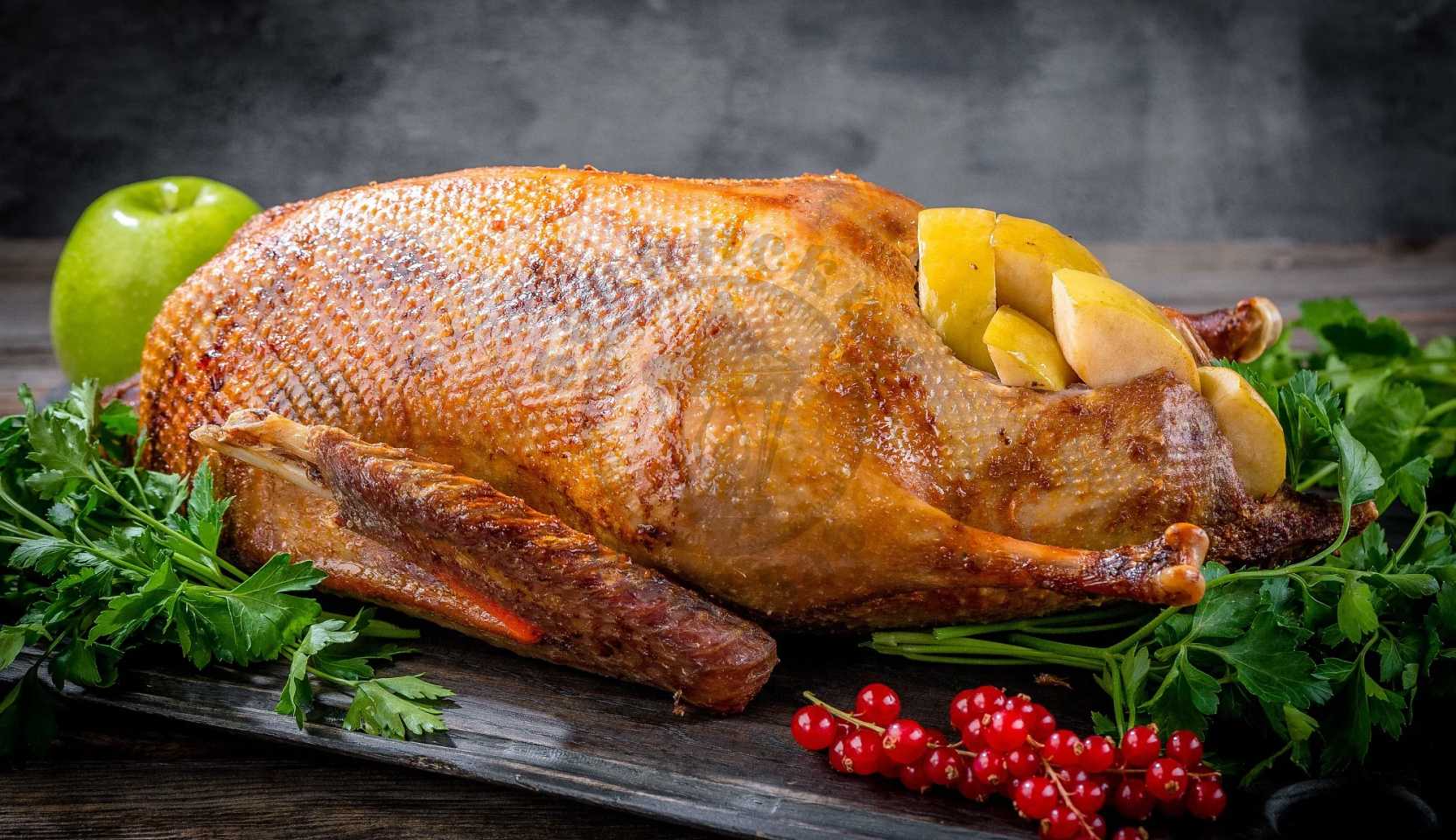 Image du plat : Oie de Noël aux pommes et aux oranges