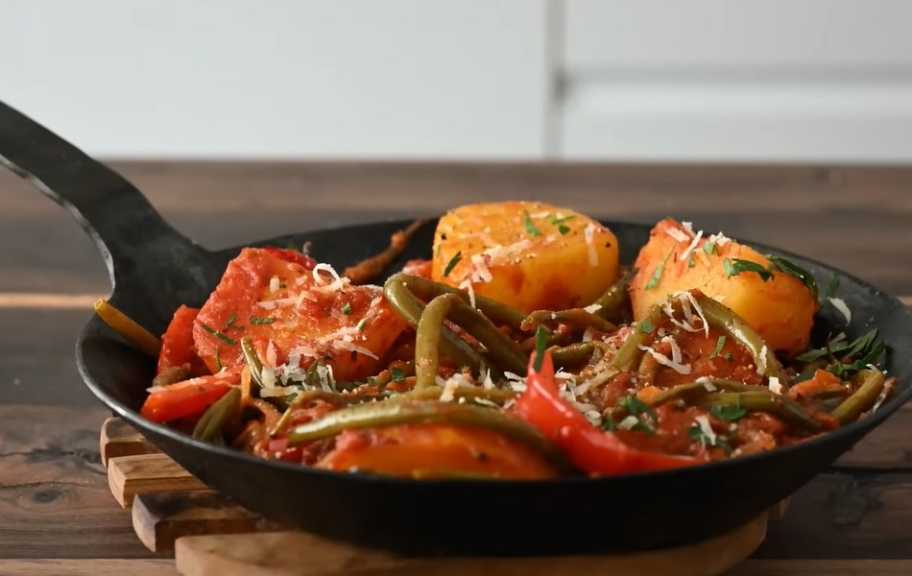 Recette : Haricots verts aux pommes de terre