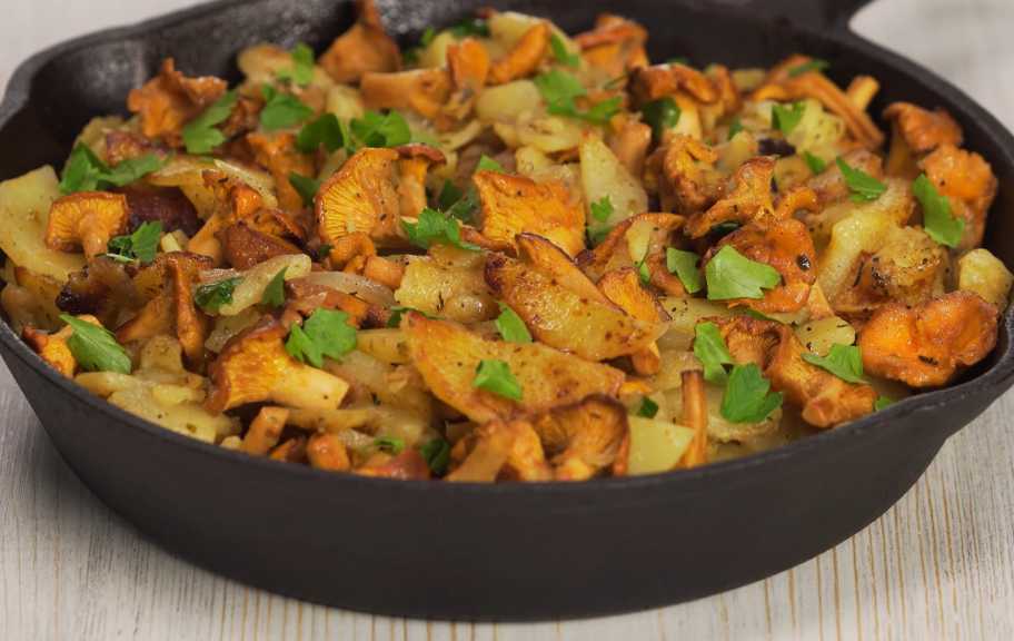 Recette : Pommes de terre sautées aux chanterelles