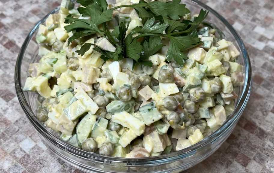 Recette : Salade Olivier pour diabétiques
