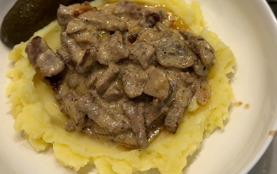 Recette : Bœuf Stroganoff à la crème fraîche