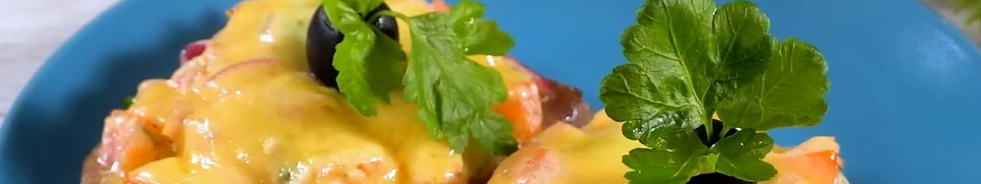 Langue de bœuf cuite au four avec des champignons