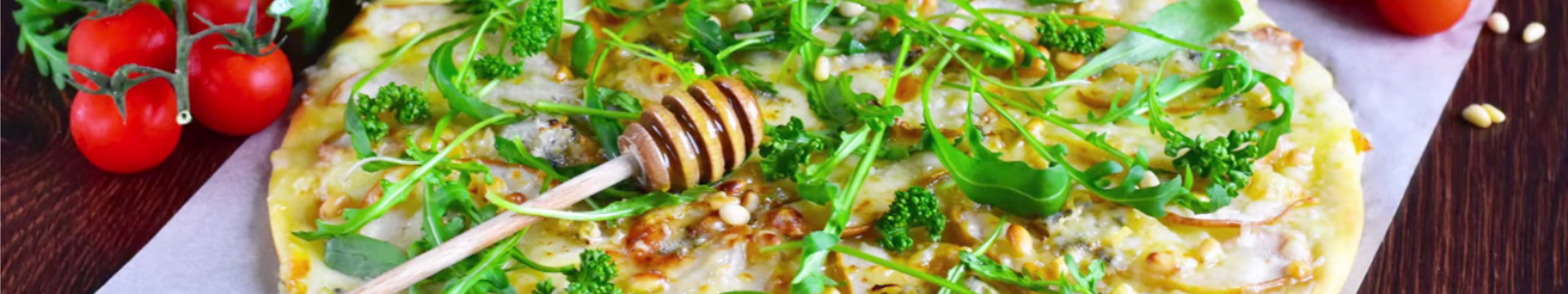 Pizza aux poires et au gorgonzola