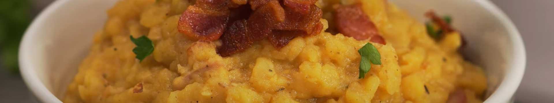 Bouillie de pois au bacon