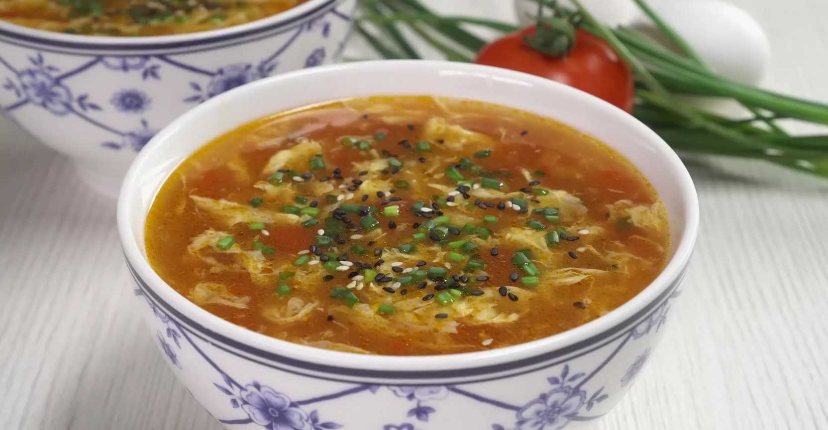 Image du plat : Soupe chinoise à la tomate et aux œufs