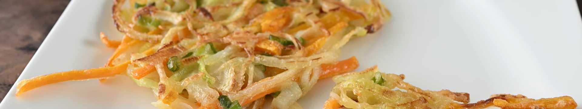 Crêpes aux oignons et aux poireaux