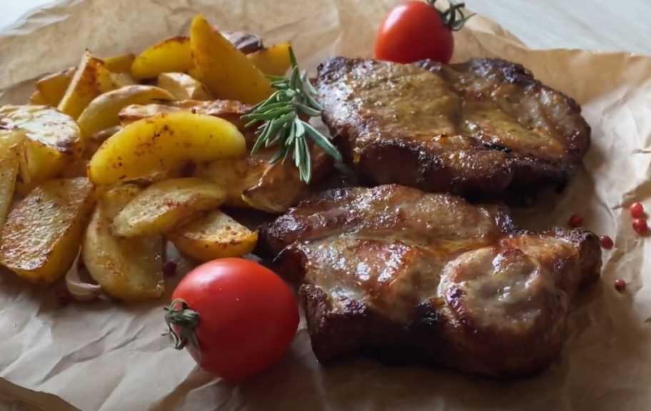 Recette : Steak accompagné de pommes de terre campagnardes