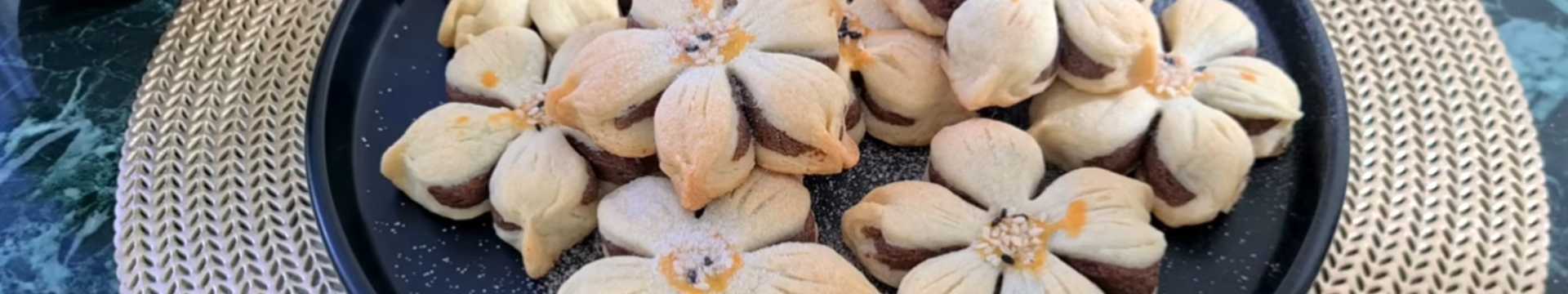 Biscuits de Noël en forme de fleurs