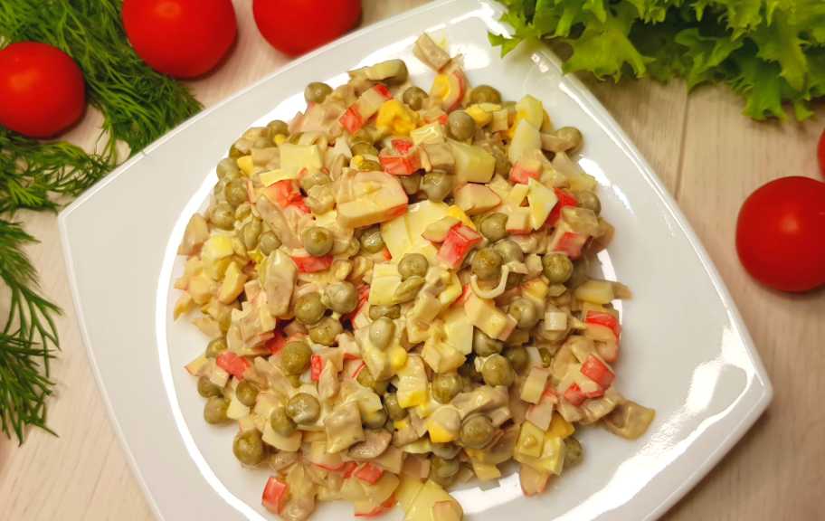 Recette : Salade de crabe aux petits pois