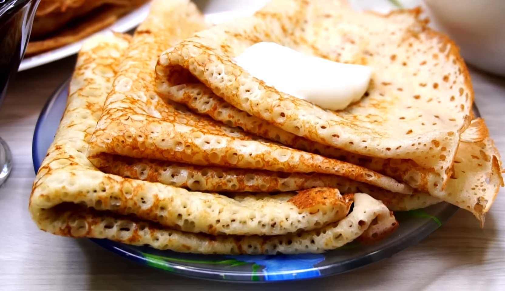 Image du plat : Crêpes à la levure avec du lait