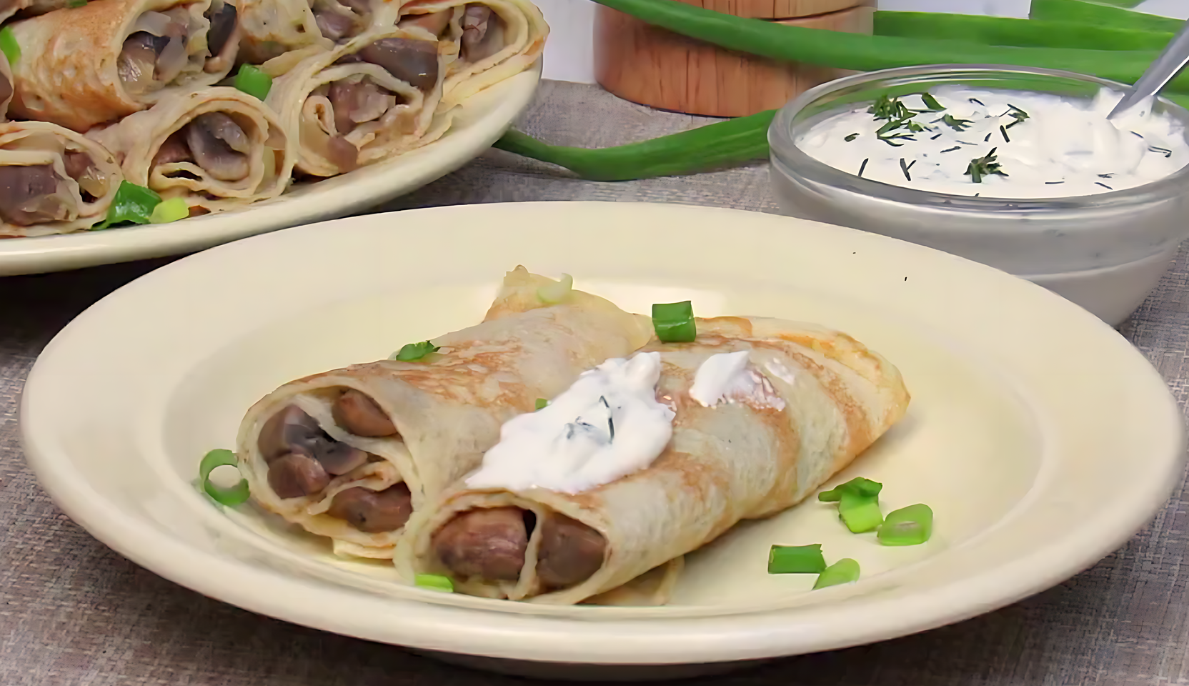 Image du plat : Crêpes aux champignons
