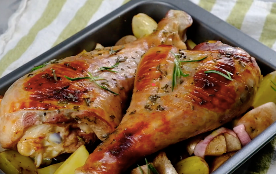 Recette : Pilon de dinde aux pommes de terre