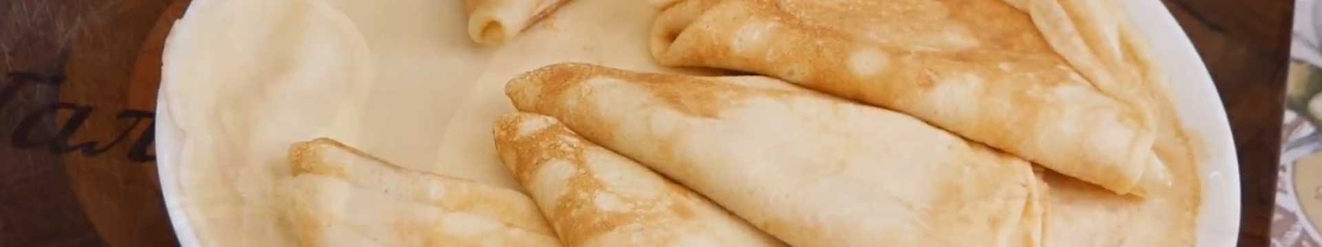 Crêpes sans sucre avec du lait