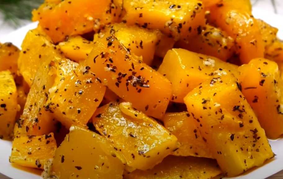 Recette : Morceaux de citrouille cuits au four