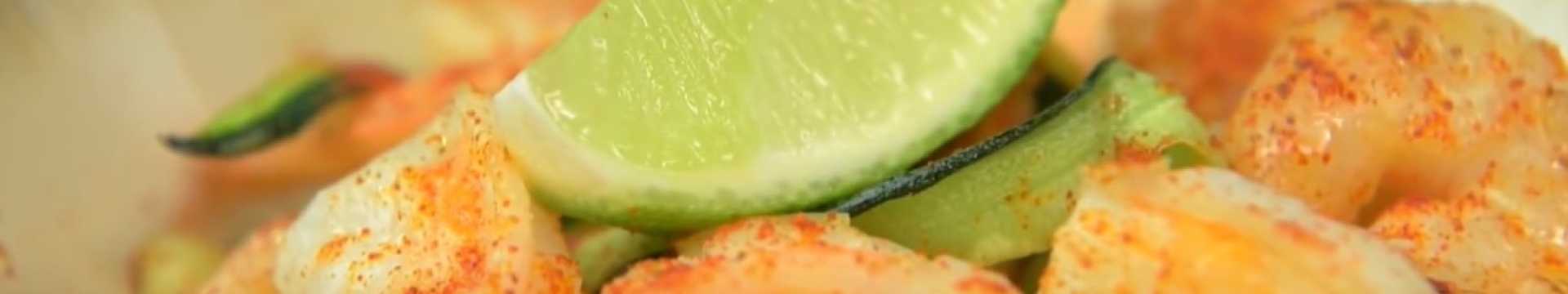 Pappardelle aux crevettes et aux courgettes