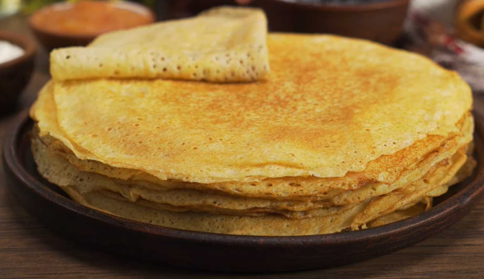 Image du plat : Crêpes à la crème anglaise au lait