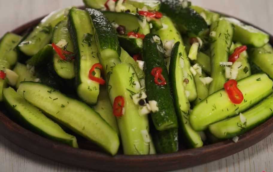 Recette : Concombres légèrement marinés en sachet