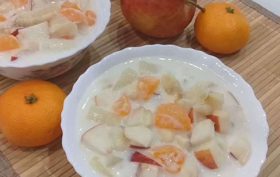 Recette : Salade de fruits en gelée de lait