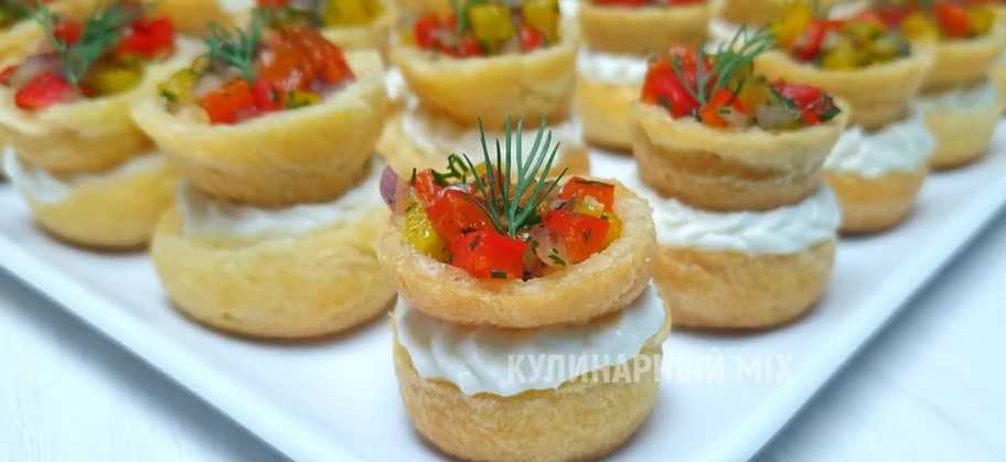 Recette : Apéritif à base de pâte à choux, fromage et légumes