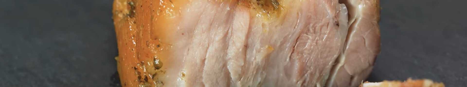 Poitrine de porc cuite au four